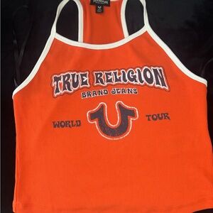 True Religion Women's Orange Tank Top
